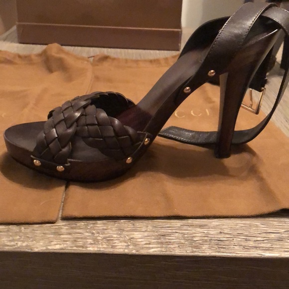 Authentic Gucci Sand Pelle S. Gomma Lifford Platform Sandal - Picture 10 of 13